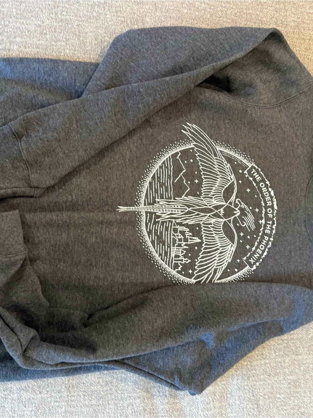 Harry Potter Order of the Pheonix Pullover Sweatshirt with White Phoenix Print